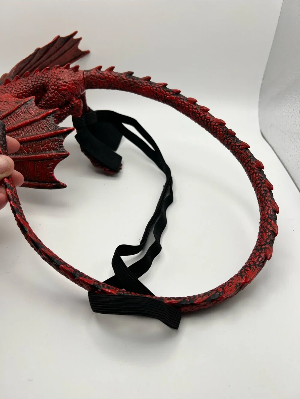 Halloween Costume Accessory Red Dragon with Body Strap to sit on Shoulder